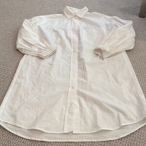 Rails White Long Sleeve Dress